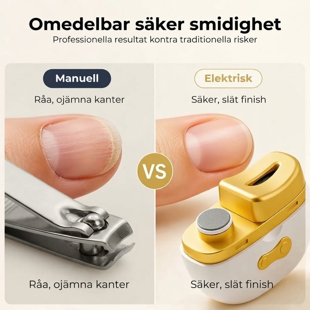 Elektrisk nagelklippare med nagelfil