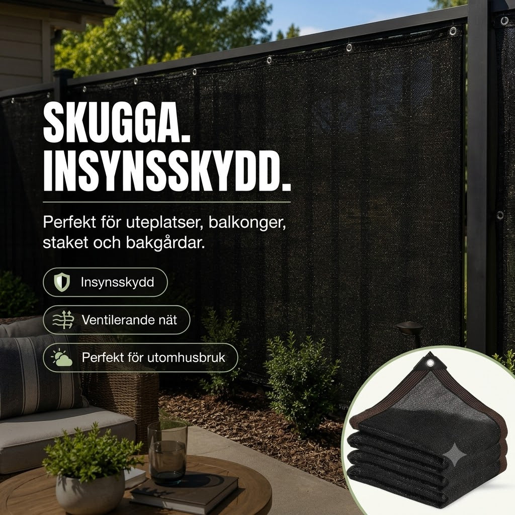 Solskyddande insynsnät