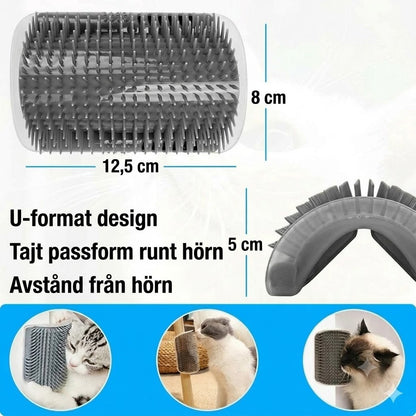 Självrengörande massageborste för katthörn