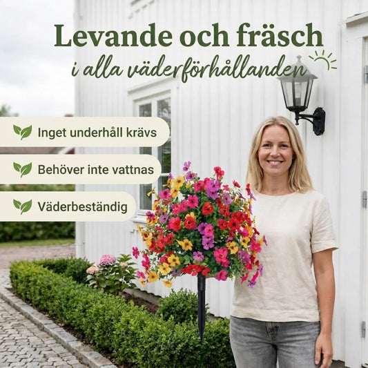 FloraLux vädertåliga konstblommor för entré och terrass