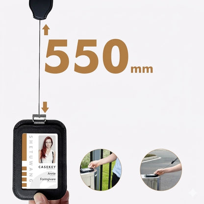 Utdragbar ID-korthållare med halsrem