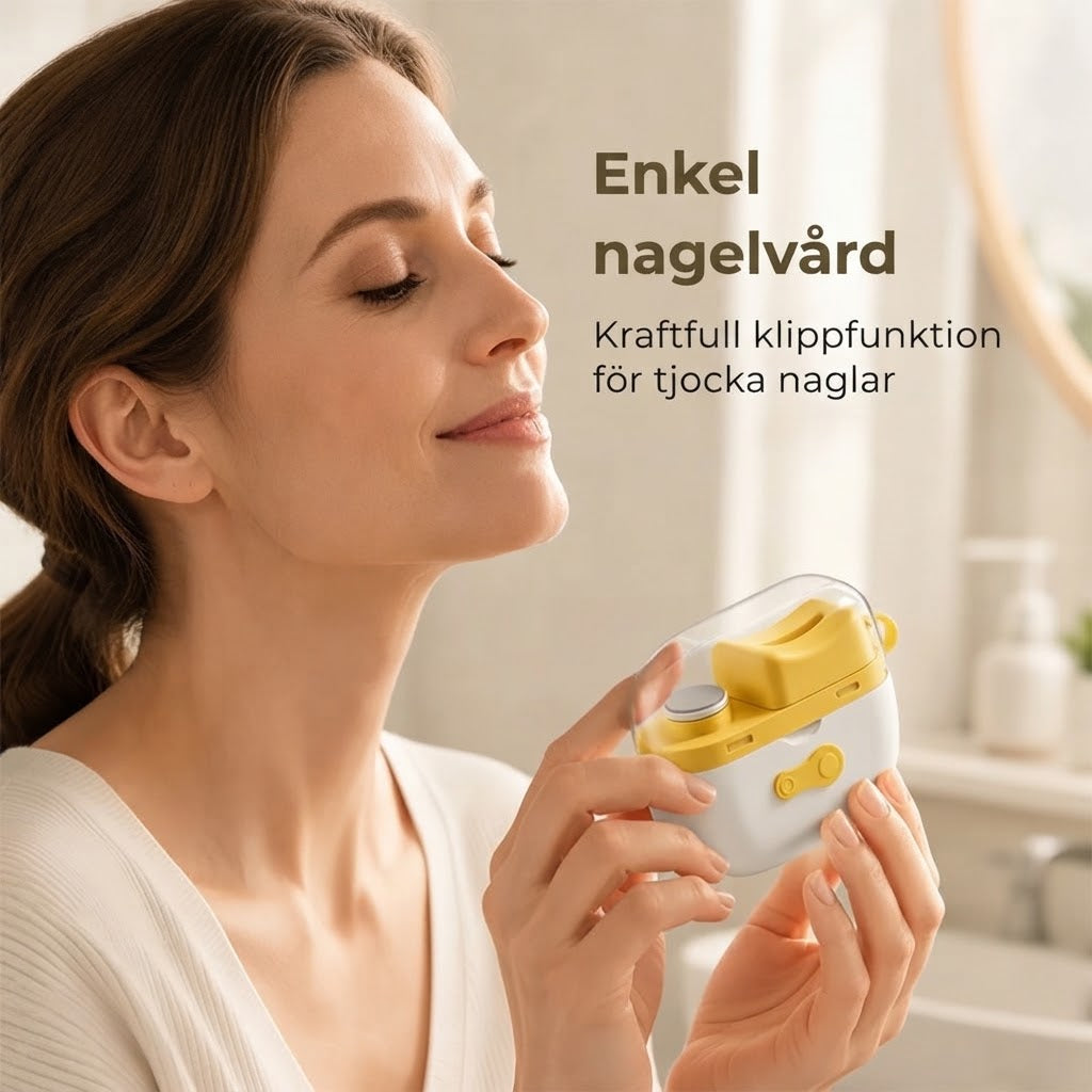 Elektrisk nagelklippare med nagelfil