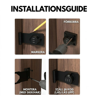 Kombinationslås för Skåp och Dörrar