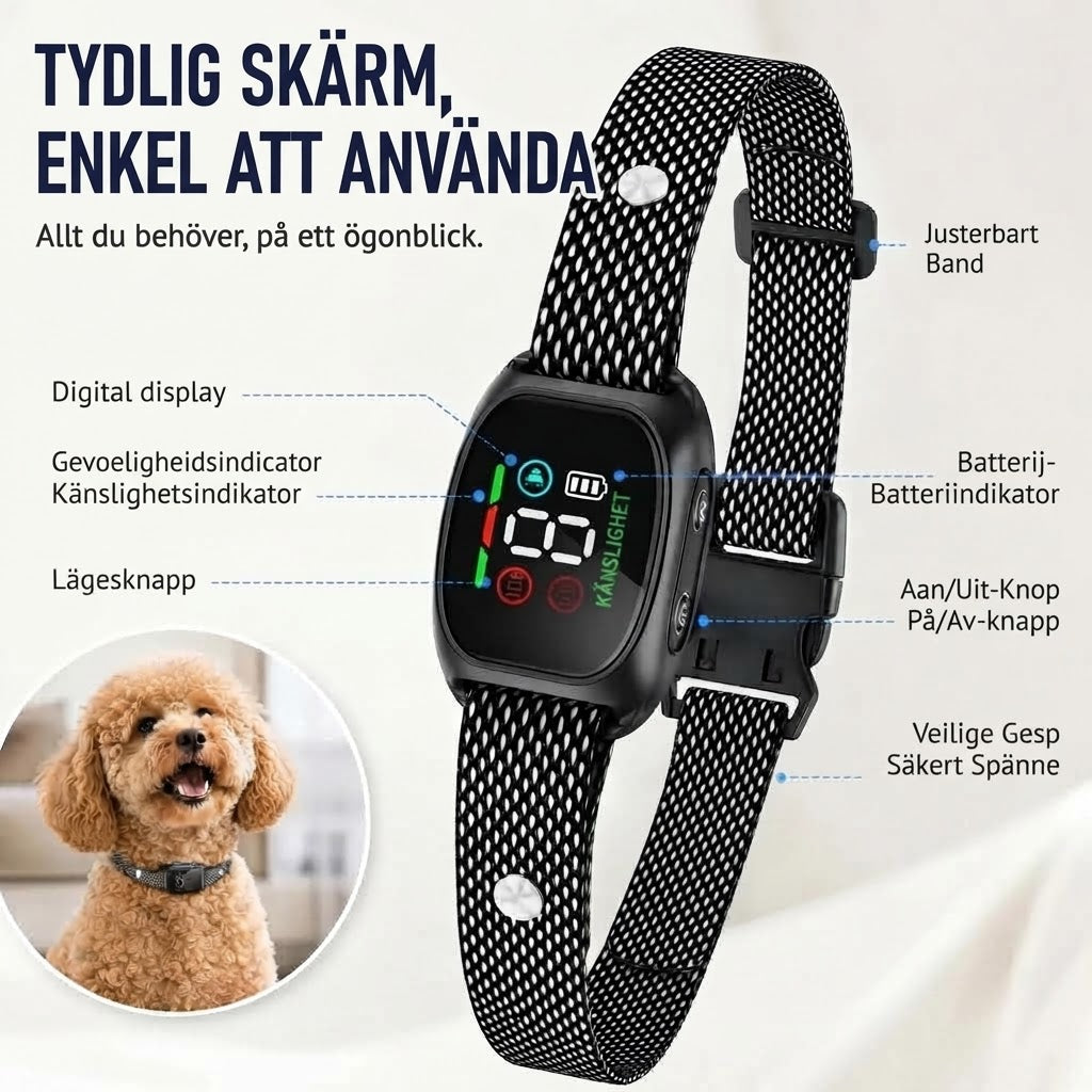 Smart antiskallhalsband för hundar