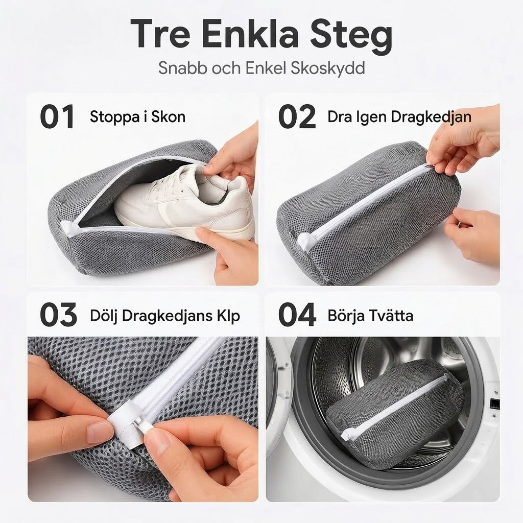 Tvättnät för skor i tvättmaskin