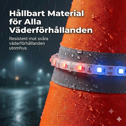 Hopfällbar reflekterande trafikkon tillverkad av högkvalitativt och vattentätt oxfordtyg