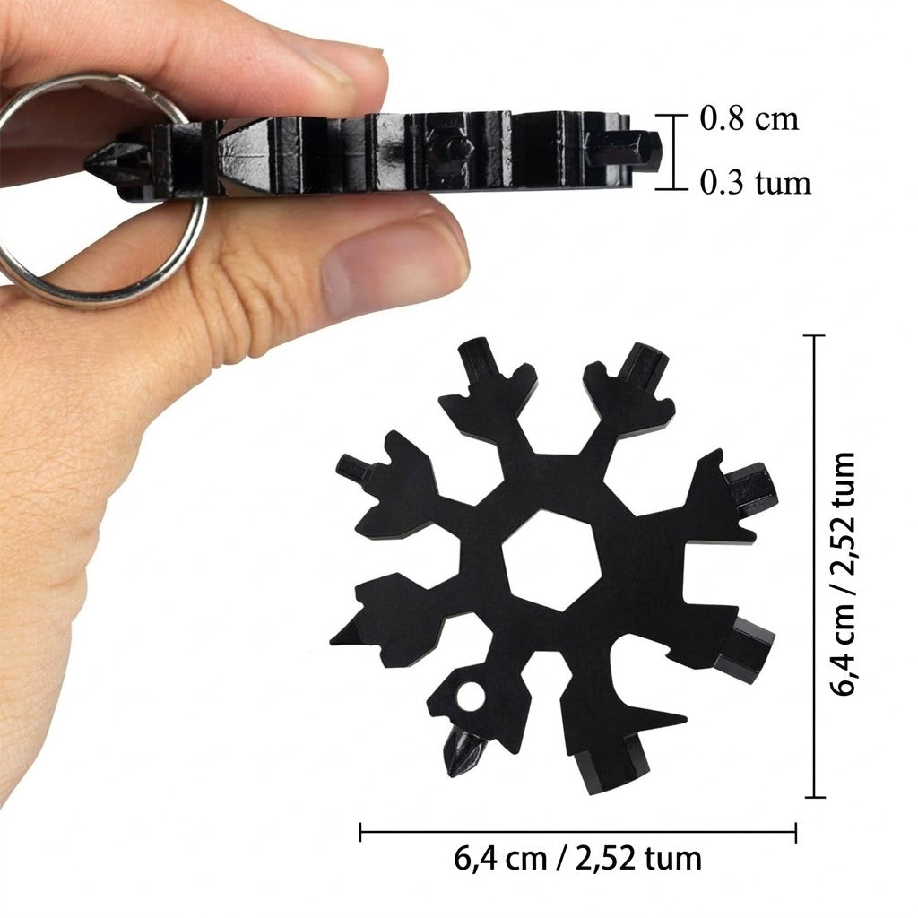 Multifunktionell fingertopsgyro och snöflingenyckel