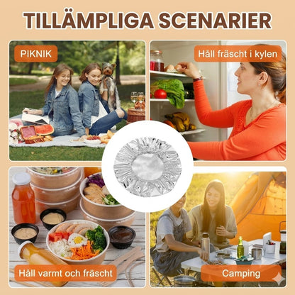 Professionella ugns- och mikrovågsäkra isoleringspåsar i aluminiumfolie – 50-pack