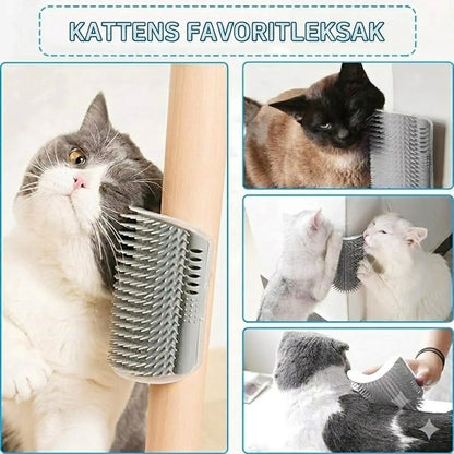 Självrengörande massageborste för katthörn