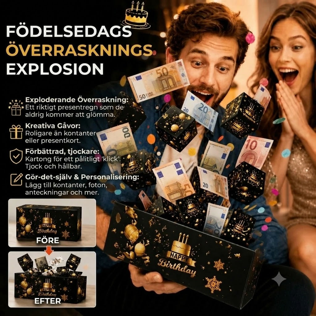 Överraskningslåda för födelsedag