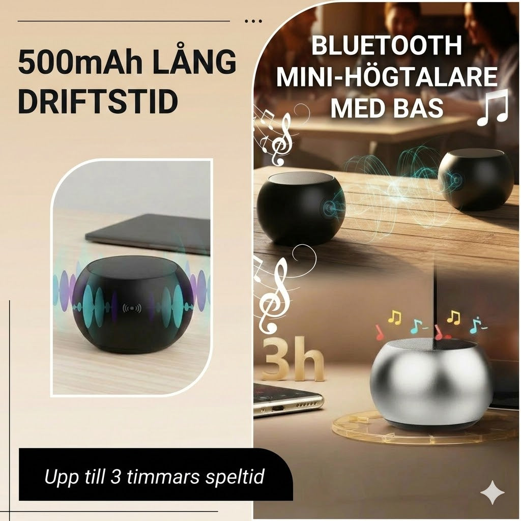 Bluetooth-Minihögtalare Med Bas