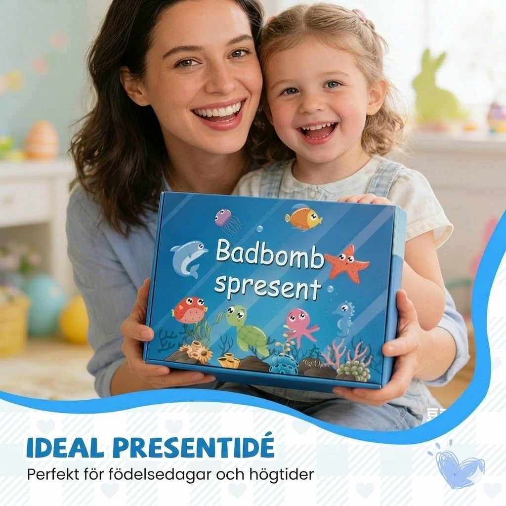 12-delars presentset med badbomber för barn