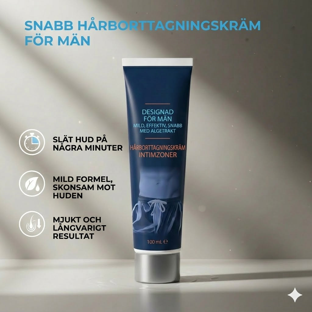 Snabbverkande hårborttagningskräm för män