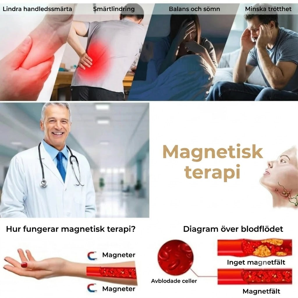 Justerbar kopparring med magneter