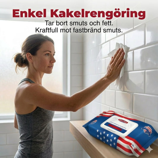 US Nanosilverjon-våtservetter med ultra-rengöring (80 st/förpackning)
