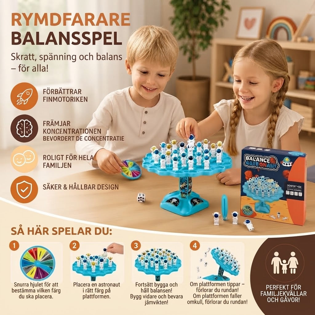Rymdman balansspel som interaktiv STEM-leksak