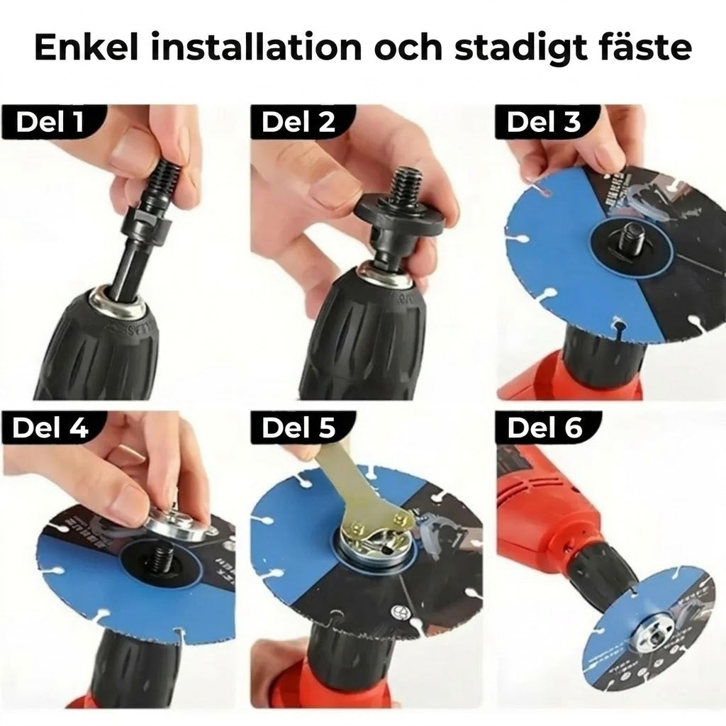 Borrmaskinsadapter för slipning
