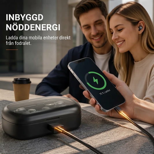 Lätta Bluetooth-hörlurar med öronclips för sport
