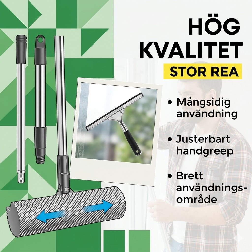 2-i-1 Multifunktionell fönster- och nätborste