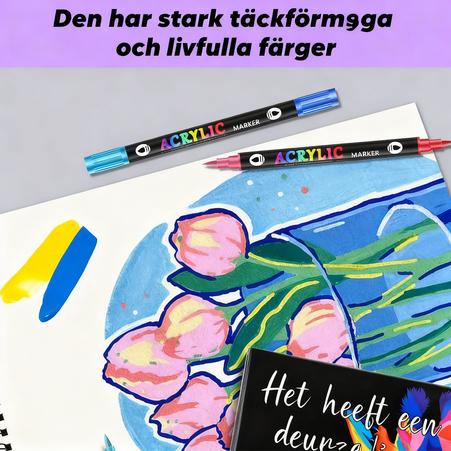 Akrylfärgpenna med dubbla spetsar