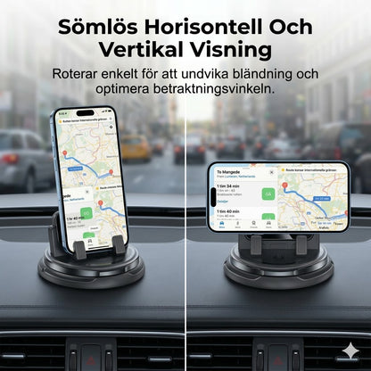 360° roterande telefonhållare för instrumentbrädan
