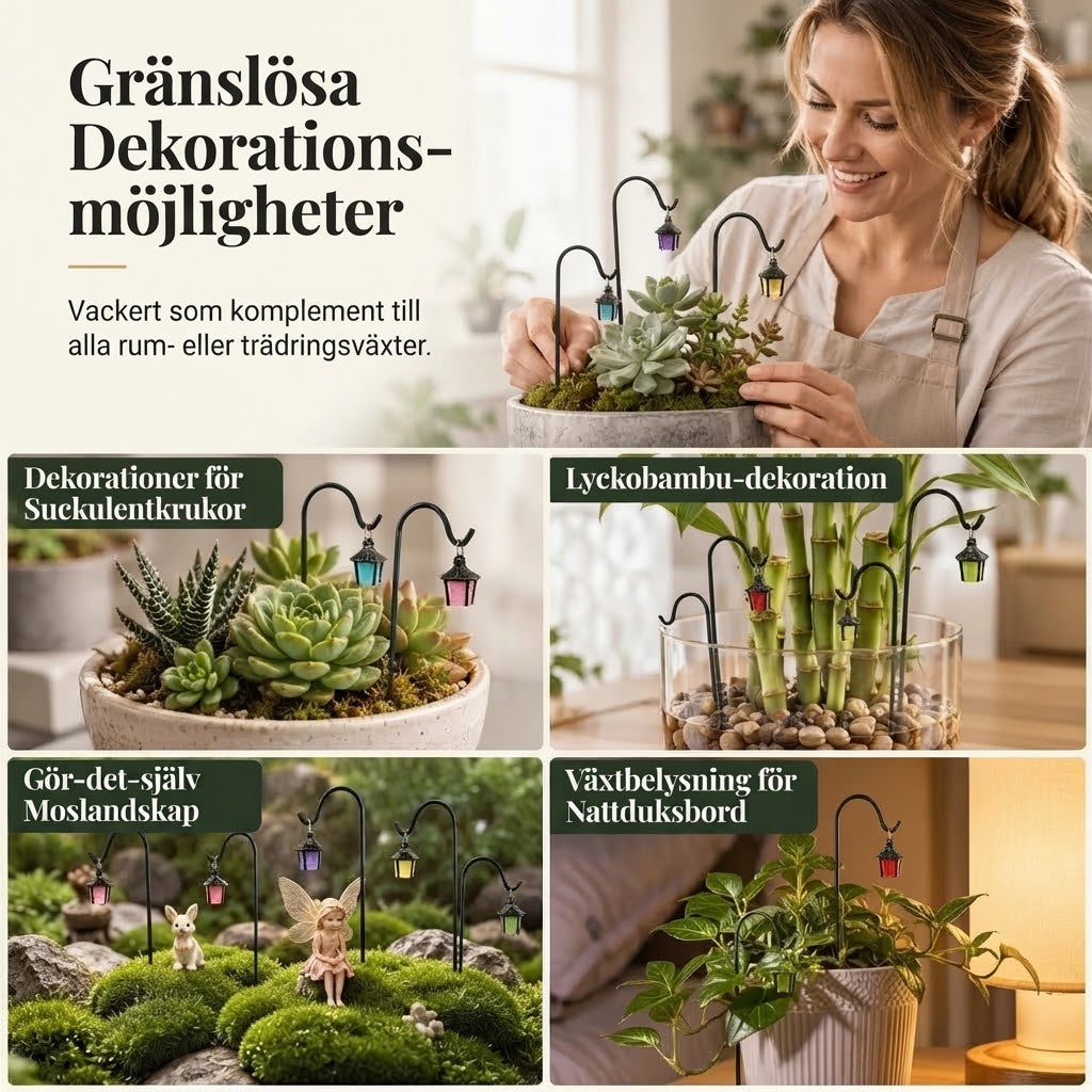 Lysande minilyktor för växter 7-pack