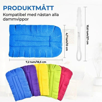 Set med återanvändbara dammdukar i fleece