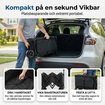 Hopfällbar transportvagn