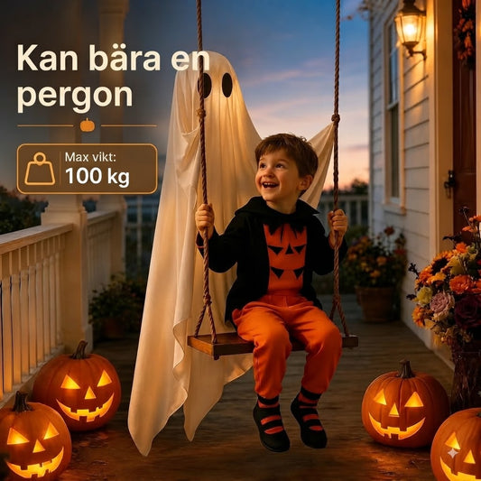 Hängande spökgunga med LED-belysning för Halloween