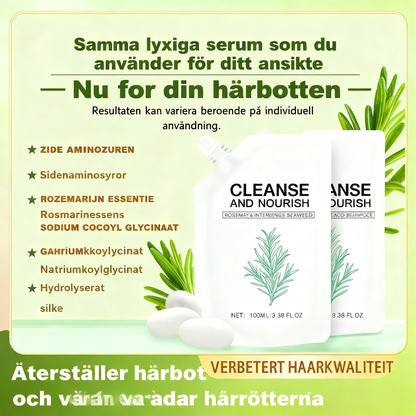 Rent fräschörsschampo med glansboost