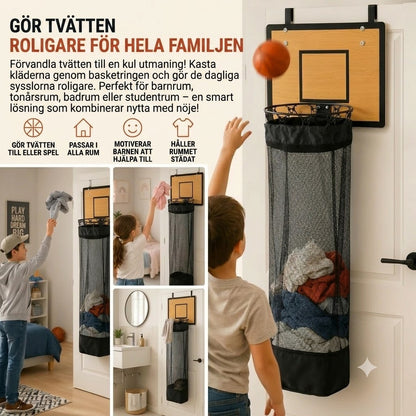 Tvättkorg med basketkorg för dörr