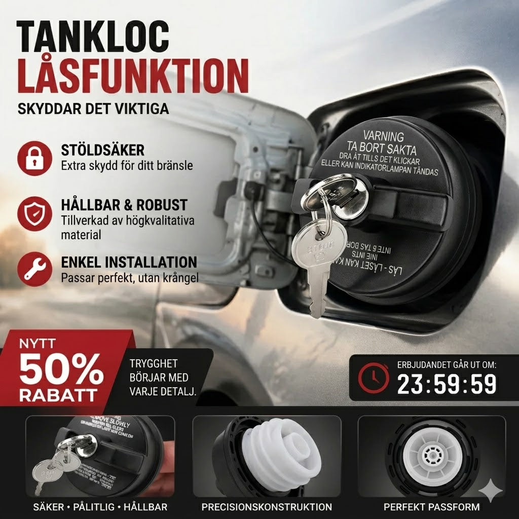 Låsbart tanklock med nyckel