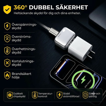 Laddningsadapter med automatisk avstängning och överladdningsskydd