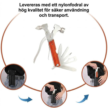 16-i-1 Bärbart multiverktyg med klohammare