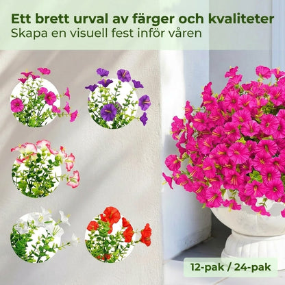 UV-tålig bukett med konstgjorda petunior