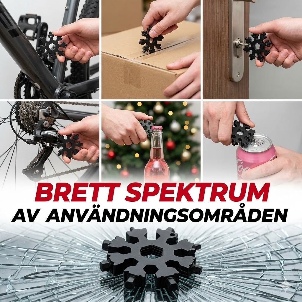 Multifunktionell fingertopsgyro och snöflingenyckel