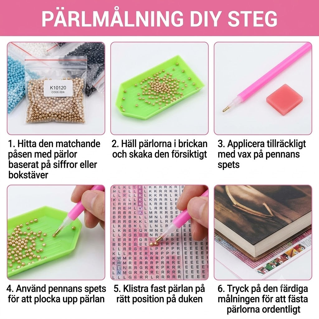 Diamond painting-set med flera motiv