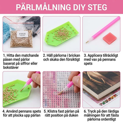 Diamond painting-set med flera motiv