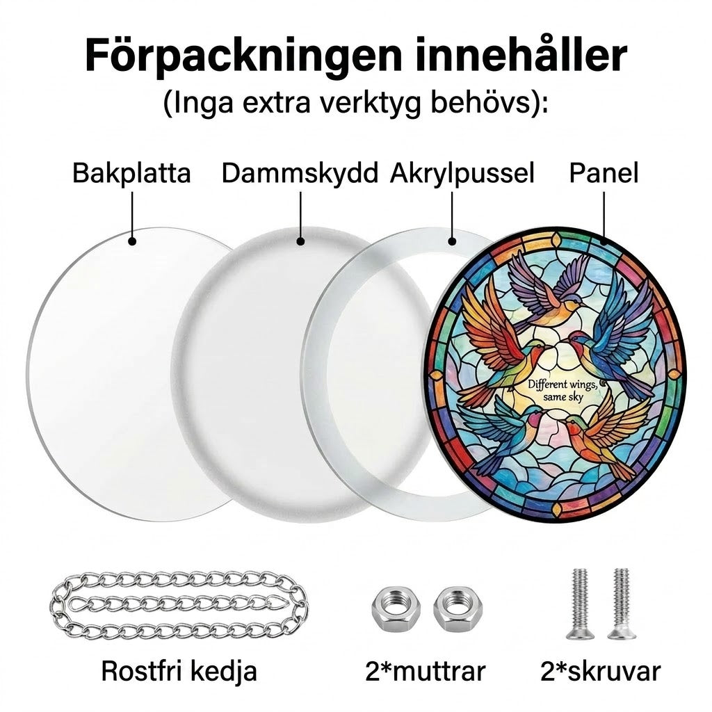 Hängande Akrylpussel med Solfångare i 83 Delar