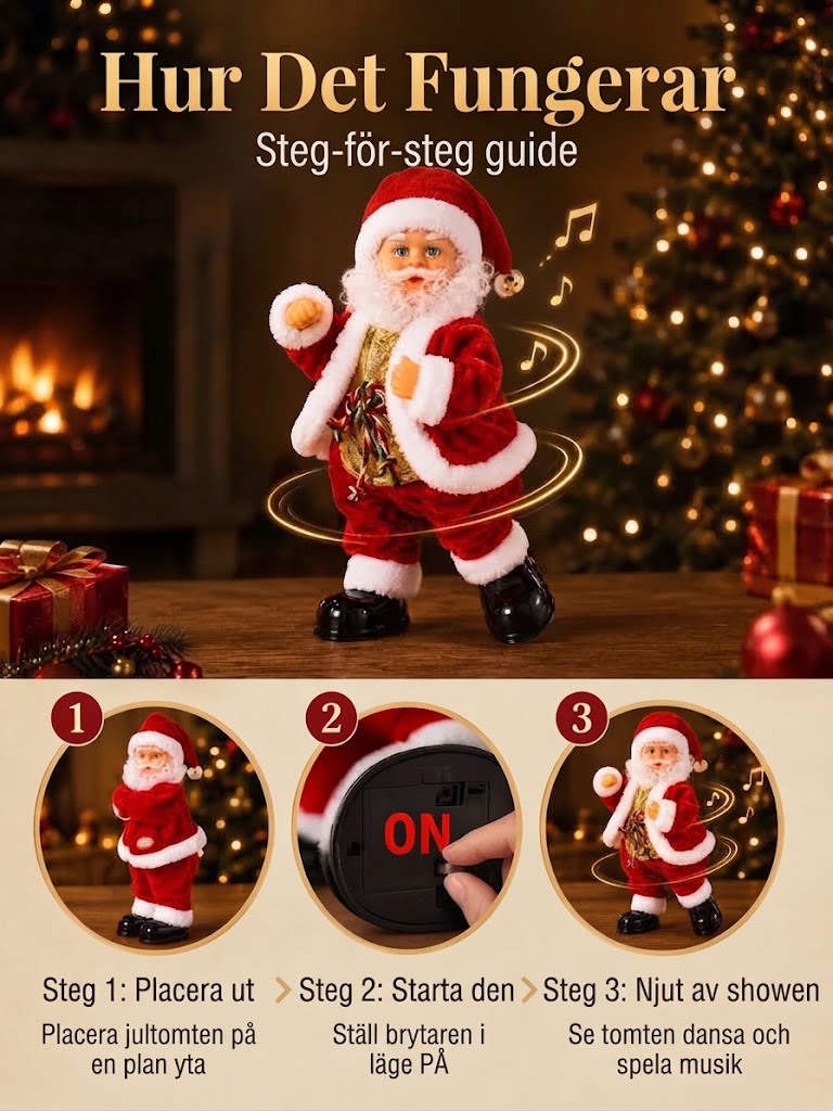 Dansande jultomte med musik
