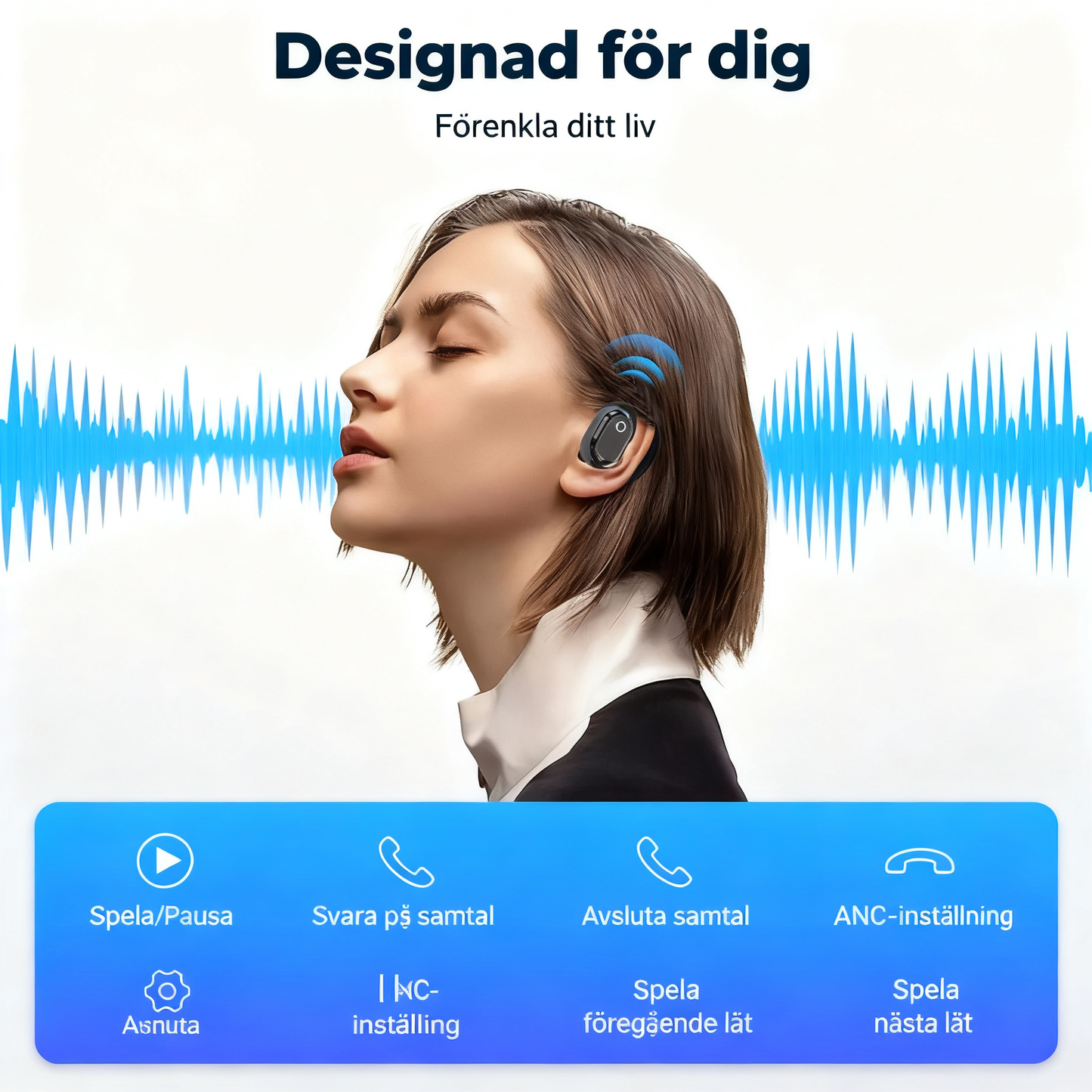 AI-språköversättare hörlurar (talar 75 språk i realtid)