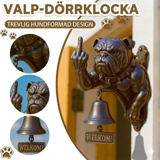 Vintage dörrklocka med hund – Dekorativ dörrklocka
