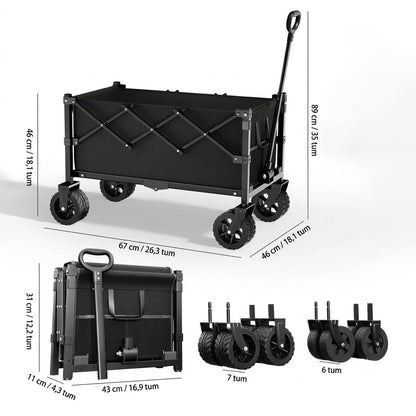 Hopfällbar transportvagn