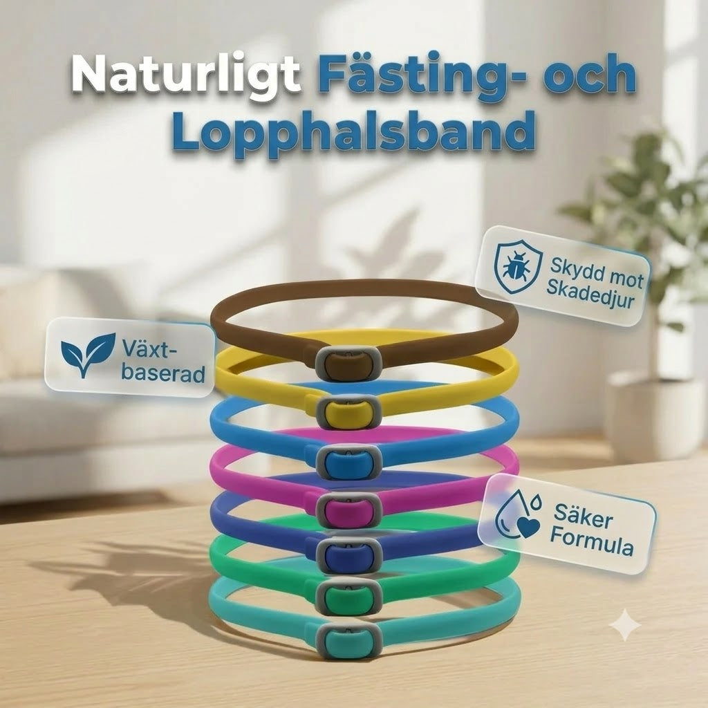 Lopp- och fästinghalsband för husdjur
