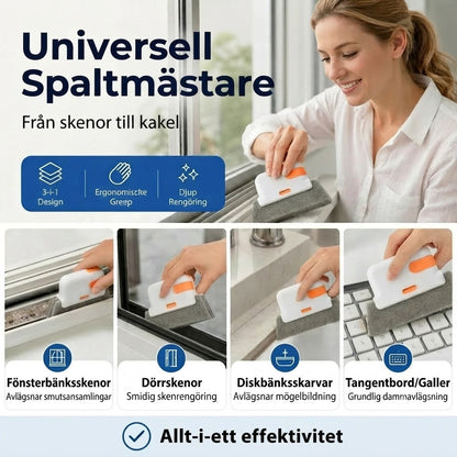 Multifunktionell 3 i 1 rengörare för skenor och springor
