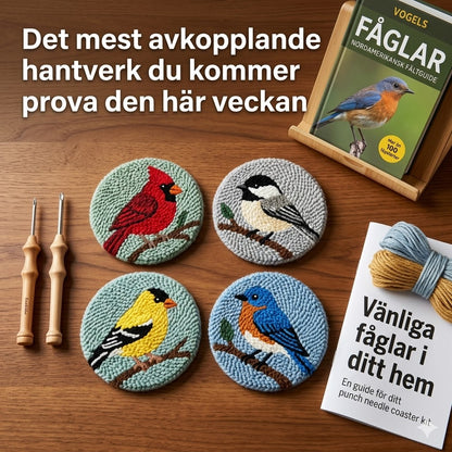 Kreativt DIY-broderiset för underlägg