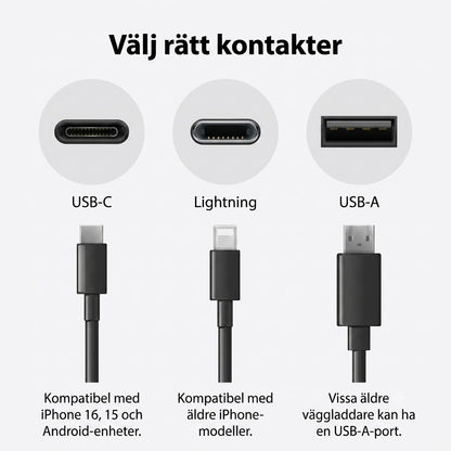 MagCable magnetisk kabel – Trasslar aldrig mer