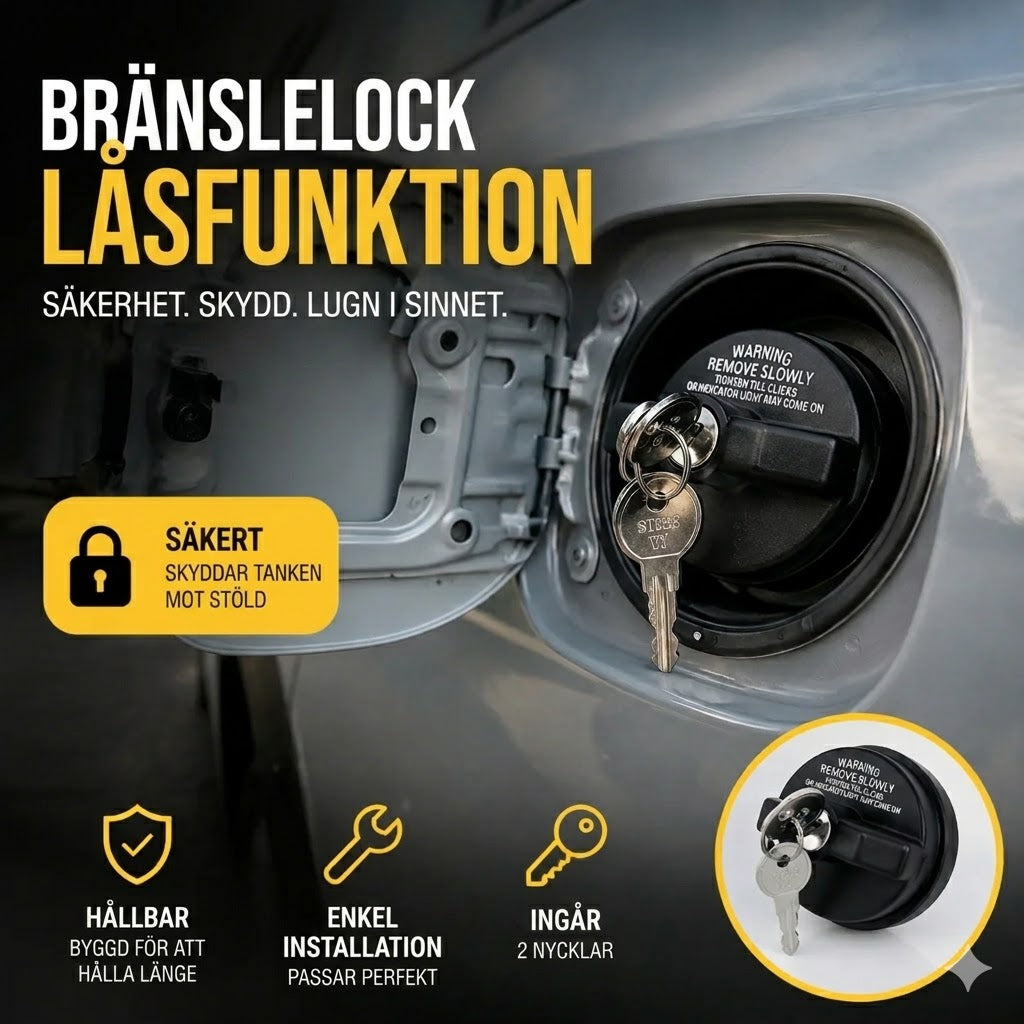 Låsbart tanklock med nyckel