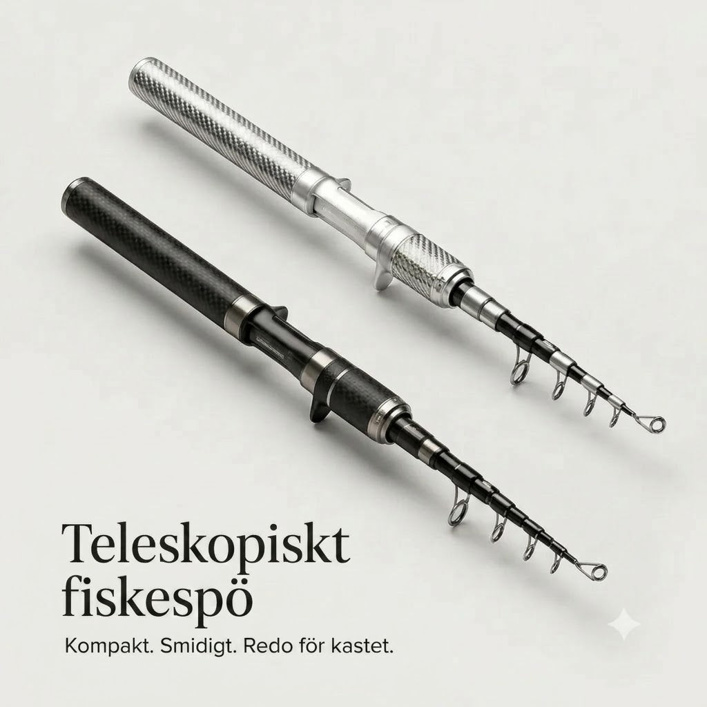 Carbon PocketRod teleskopiskt fiskespö i kolfiber 180 cm