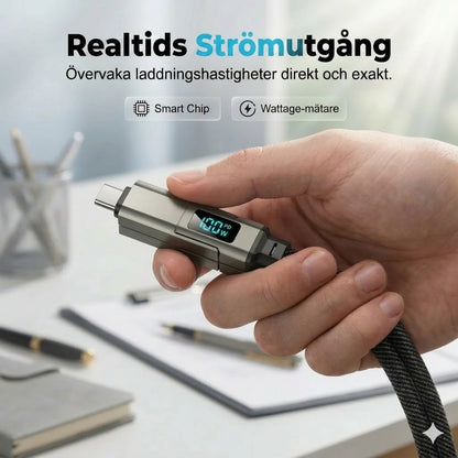 4-i-1 laddkabel med digital display och nyckelring